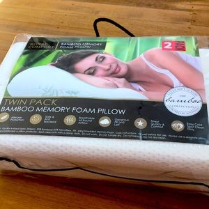 Royal comfort bamboo memory foam pillow! 2 pack!